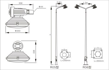 XQW1120防爆无极灯安装示意图