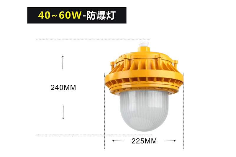 XQL9822LED防爆灯II型亮黄色玻璃罩