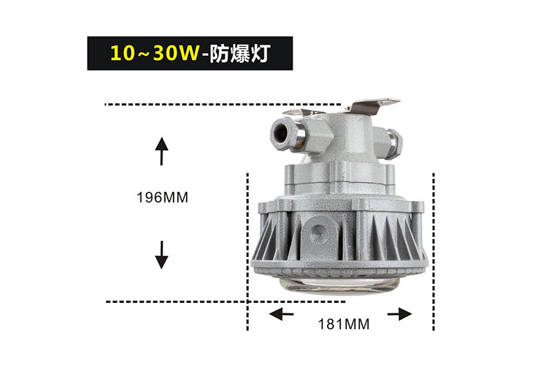 XQL9822LED防爆灯I型吸顶式矮玻璃